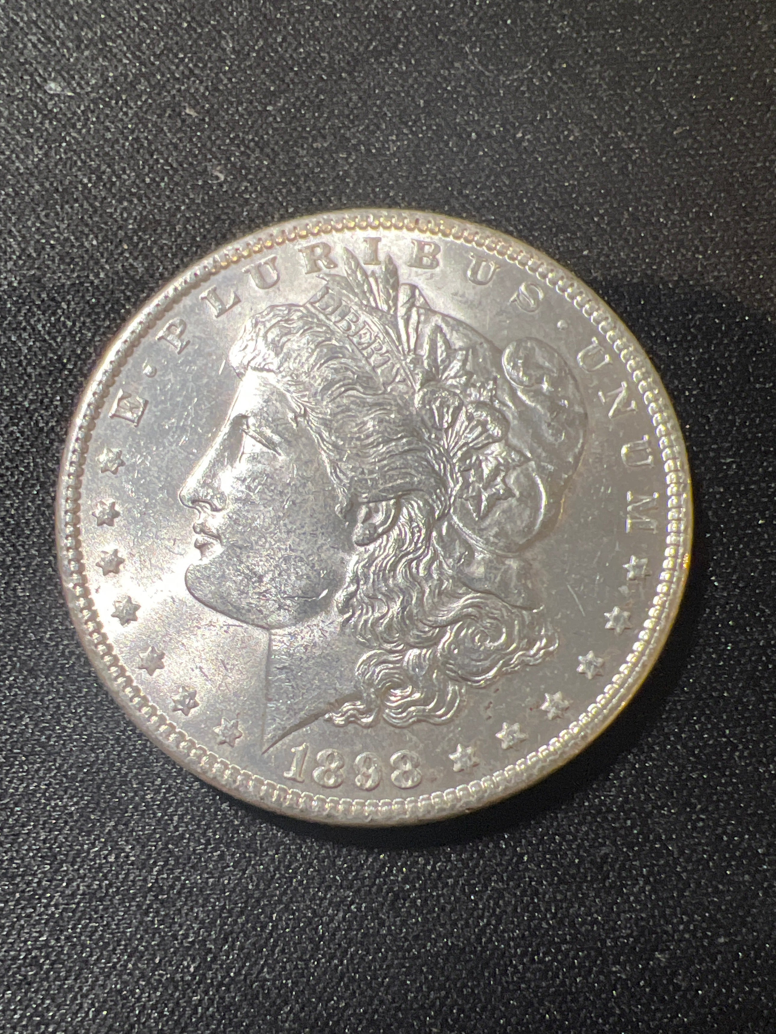1898 Morgan Silver Dollar Bu condition