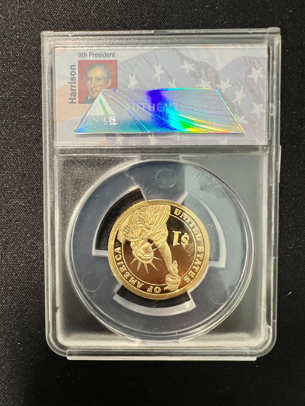2009 $1 W.H. Harrison ANCS PR70 DCAM First Day of Issue #2755 of 3927